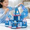 DIY Children's Magnetic Ice & Snow Princess Castle Building Blocks - Parent-Child Interactive Geometric Tiles