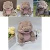 Adorable Plush Hippopotamus Backpack With Soft Pp Cotton Fill And Big Smiling Face
