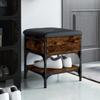 VidaXL Shoe Bench, Storage Bench with Seat, Shoe Rack with Cushion, Modern, Smoked Oak 42x42x45 835184