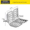 304 Stainless Steel L-Shaped Floor Drain for Hotel Bathroom, Side Outlet, DN50, 5-Inch, Thickened Wall.