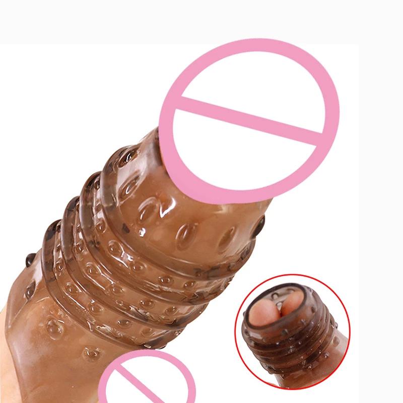 Penis Cock Ring Enlarger Sleeve Adults Couples Intimate Goods Delay Ejaculation Strap on Sex Shop Sexy Products Sex Toys for Men