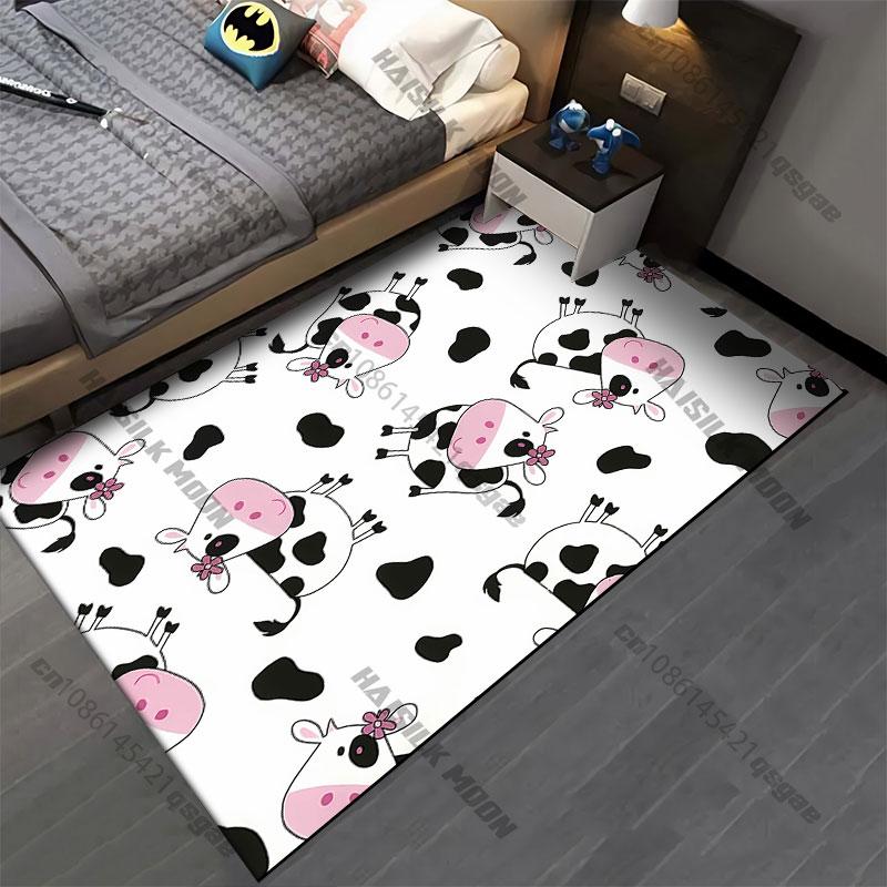 Cute cows playful pattern carpet Yoga living room room decor children's crawling mat doormat area rug games mat