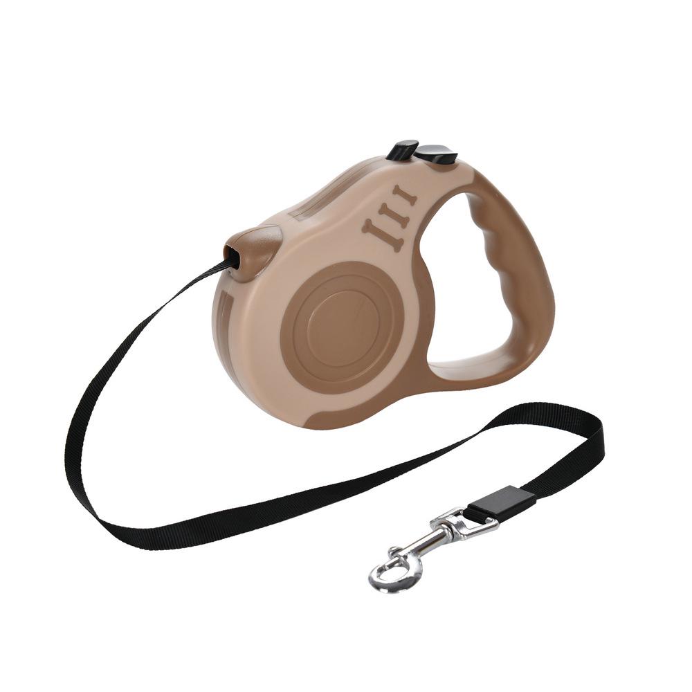 Color Block Bone Retractable Dog Leash: Portable, Frosted, and Automatic