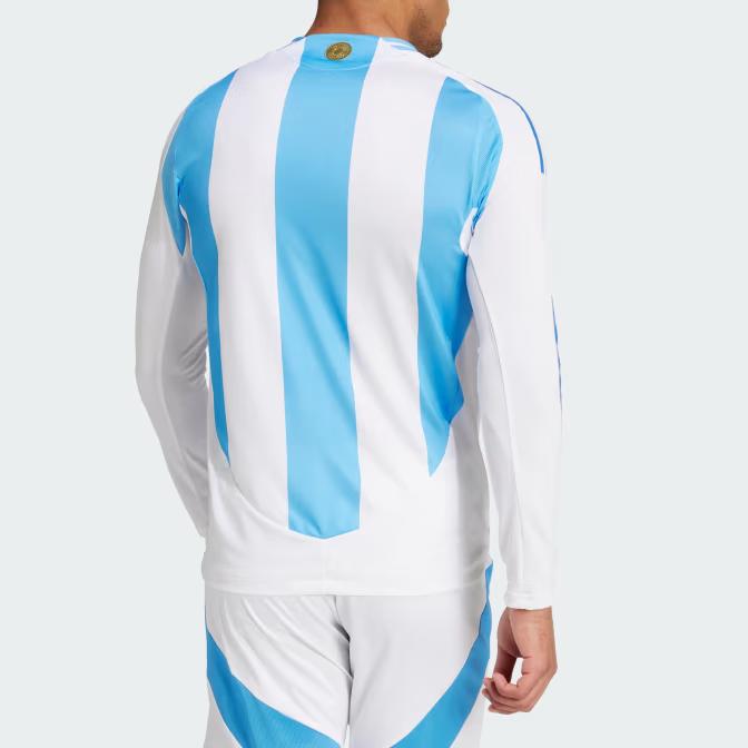New Adidas Free Shipping With AdiClub Argentina 24 Long Sleeve Home Authentic Jersey IP8383