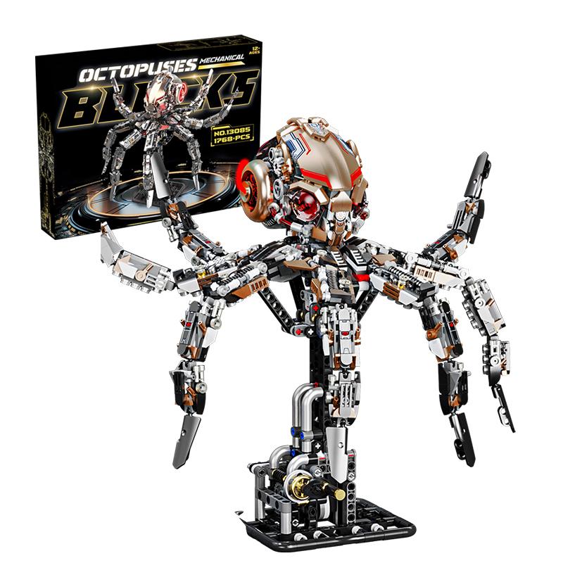 Mechanická zvířata Stavební bloky Papoušek Orel Velryba Brouk Model Cihličky se světlem Stolní displej Kolekce Dětské hračky Dárky