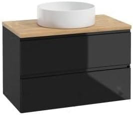 Black Wall-hung Bathroom Cabinet 60x50cm Without Countertop for Modus Washbasin