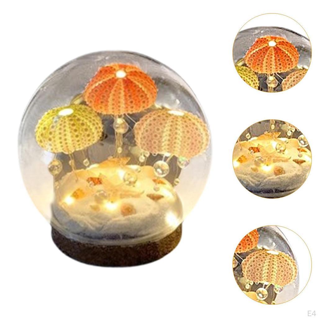 Night Light Bedside Lamp Home Decor Decorative Ornament Jellyfish Desk for Living Room