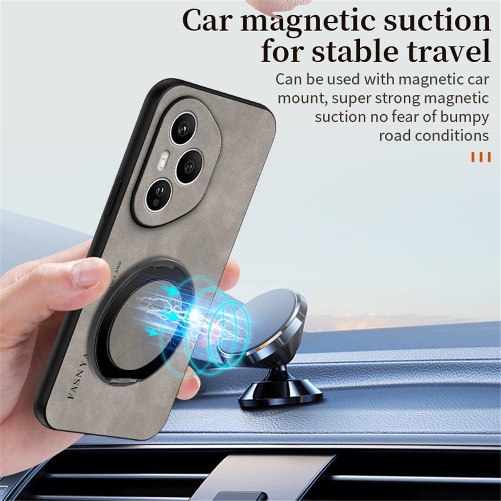 Luxury Sheepskin Magnetic Leather Holder Phone Case For Honor 400 Pro Smart 200 Lite 300 100 90 80 70 50 Stand Shockproof Cover