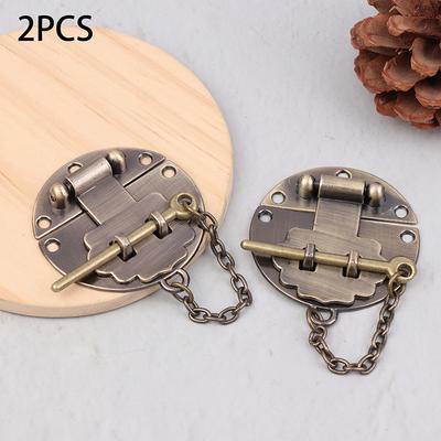 2Pcs Finish Gift Boxes And Suitcases Lock Easy To Install Multi-Purpose Decorative Latch Drawers And Storage Box Lock