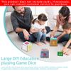 Dices with Clear Pocket Large Teacher Dices Learning Cubes Pocket Dices DIY Education Playing Game Dices for Classroom