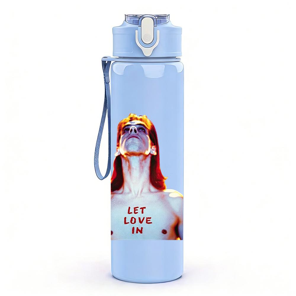 1PC Retro Red Head Female Minimalist Portrait Print 750ml Portable Sports Water Bottle Leakproof Gym Outdoor Travel Drink Cup
