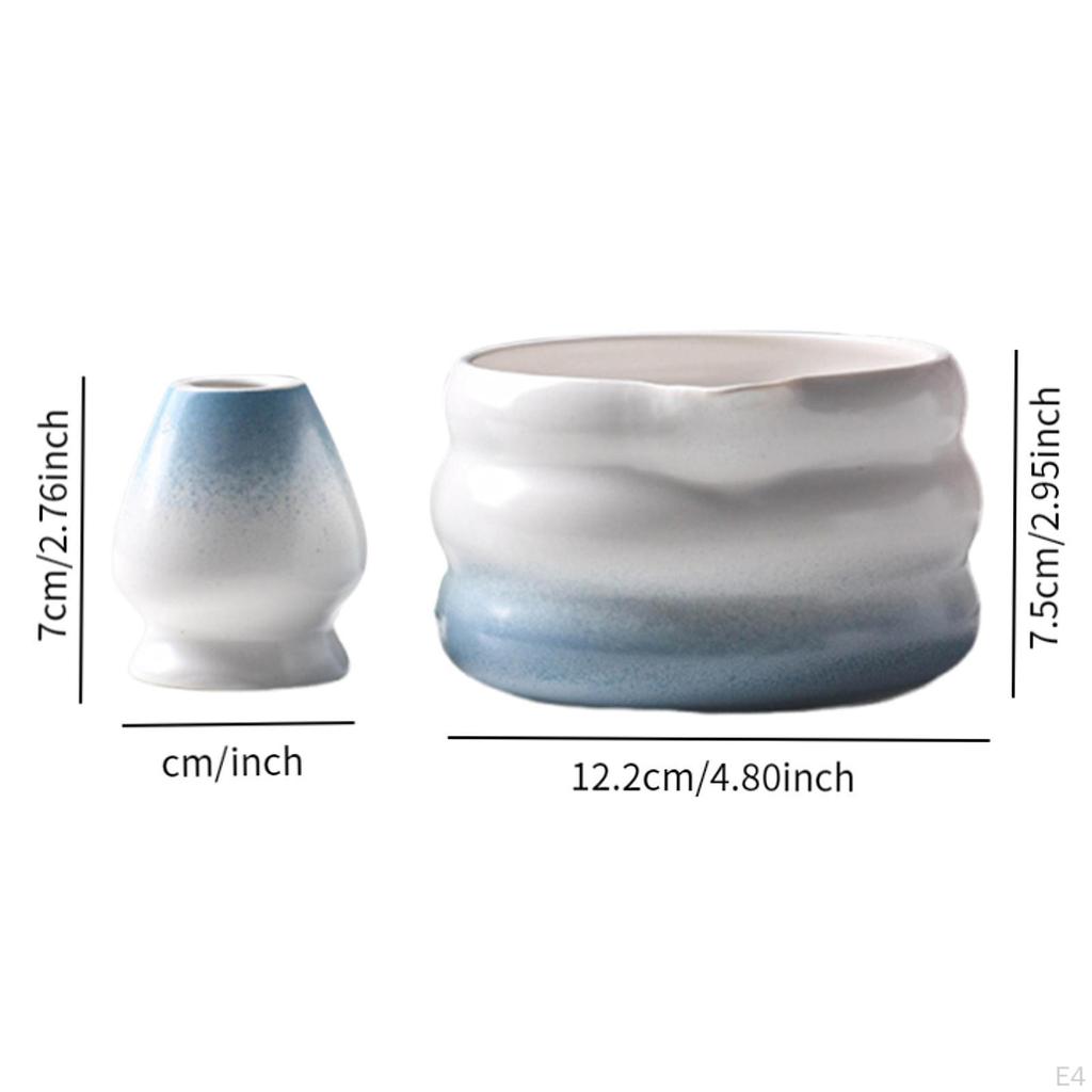 Japanisches Matcha Tee-Set, Kit mit Schale, Besenhalter, Elegantes Set
