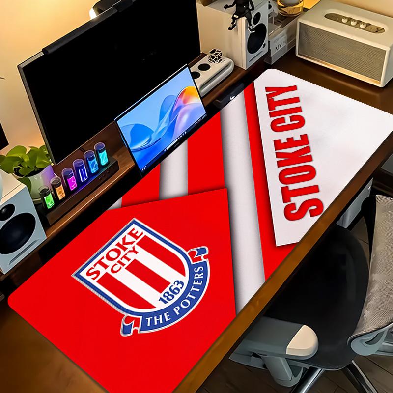 Stoke City FC Print Cushion Non-slip Laptop Tablet Big Mousepad XXL Mat Mini PC Playmat With Lock edge