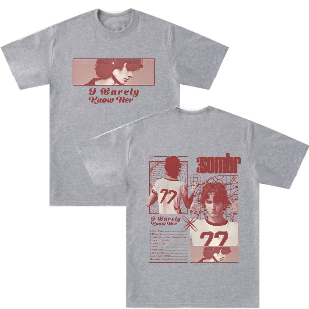

Sombr Tour Music Vintage T Shirts Gift for Women and Unisex High Quality Cotton Tee Graphic Unisex Round Neck Comfortable Tops Y2K 4XL