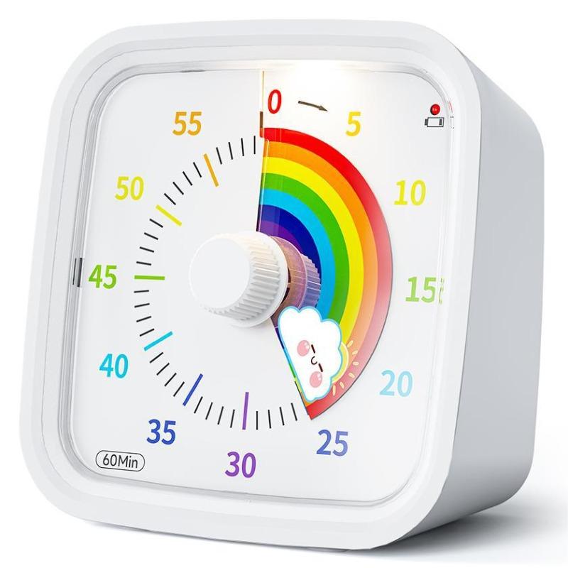 1 шт. Защита от падения Мультяшный Детский Менеджер Времени Бесшумный Таймер Будильник Студенческое Обучение Визуальный Таймер