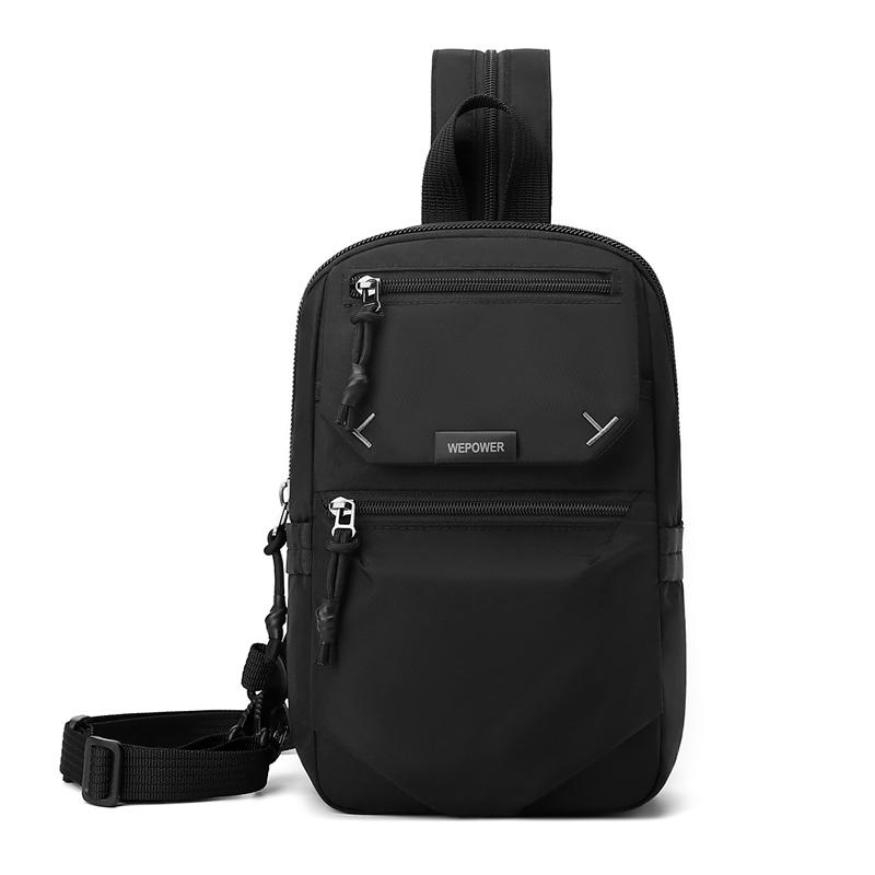 New casual men's chest bag, large capacity waterproof chest bag, outdoor sports single shoulder crossbody bag