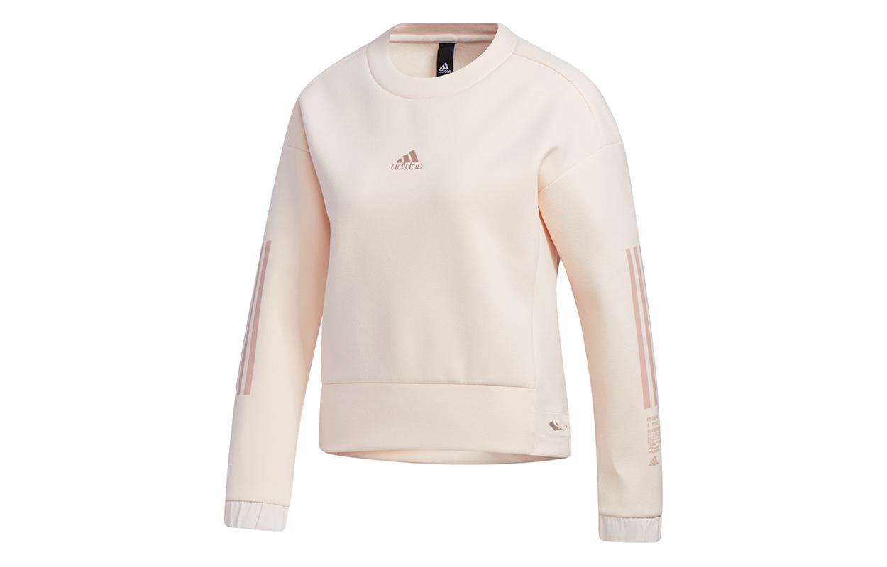 Adidas Sweatshirts Women s Pink Crew Neck Moderate Regular GM1460 XXL