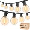 RTTY 25 FT Outdoor String Lights, Waterproof Patio Light 13 LED Bulbs | Dimmable Connectable Shatterproof G40 Outside Hanging Lighting for Balcony,