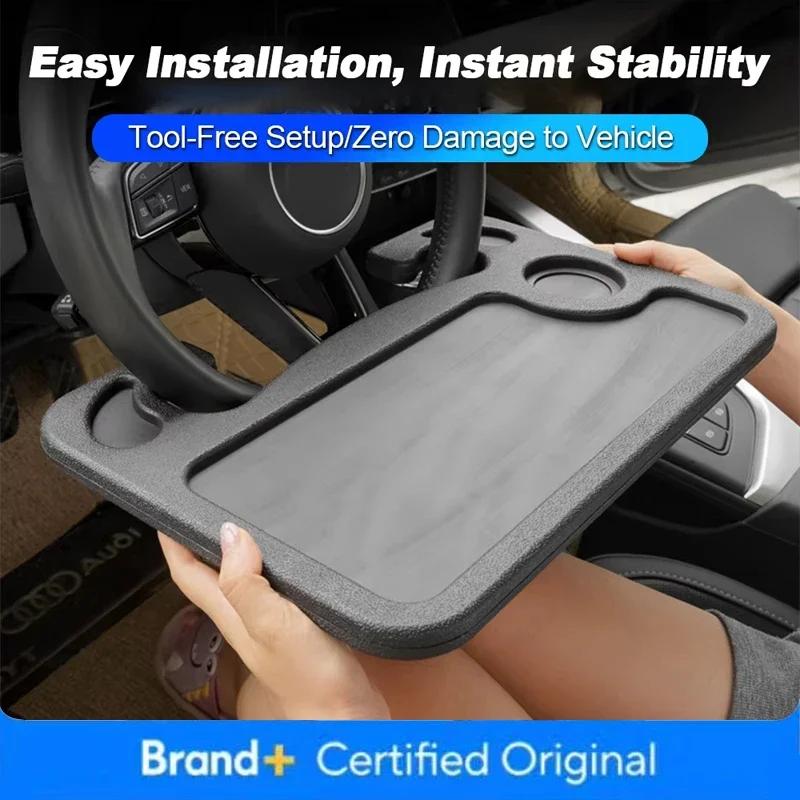 Multifunctional Car Desktop Stand Portable Eating Office Car Steering Wheel Table Stand Beverage Food Coffee Laptop Tray Board