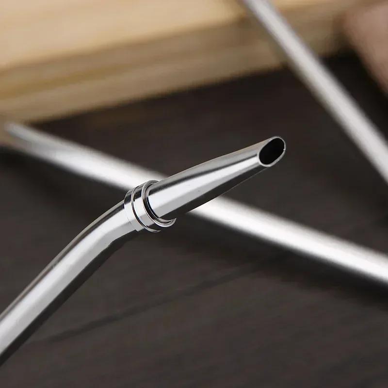 

4pcs Yerba Mate Straw Filter +1 Brush Reusable 304 Stainless Steel Bombilla Drinking Straw Metal Tea Tools Bar Accessories розового золота