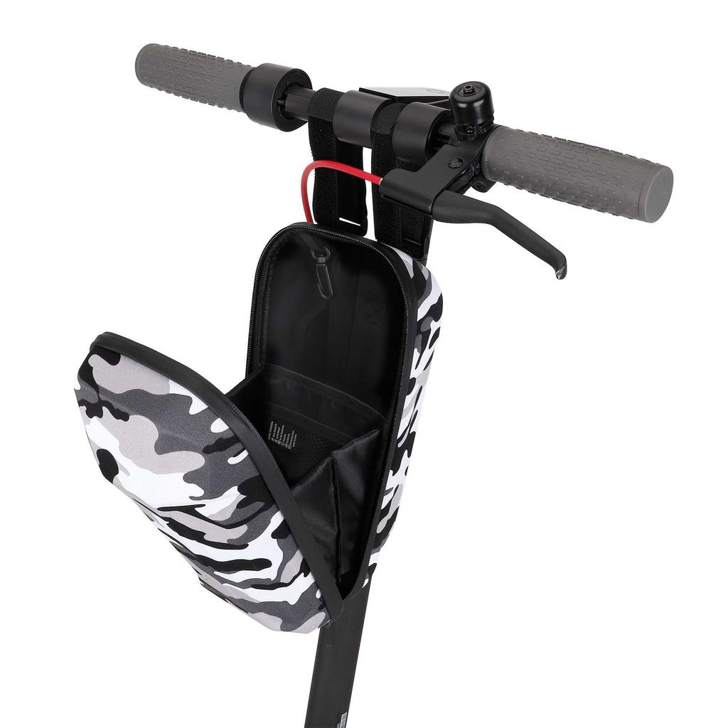 Camo Gray 3L Front Bag Scooter Storage Bag EVA Scooter Handlebar Bag Large Capacity Waterproof Scooter Front Bag Kick Scooters Folding Bike Universal