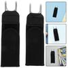 [minkissy] Adjustable Buckleless Elastic Belt Set of 2, Metal Hook Closure, Adjustable Waist, for Men, Casual, Business, Travel, Portable