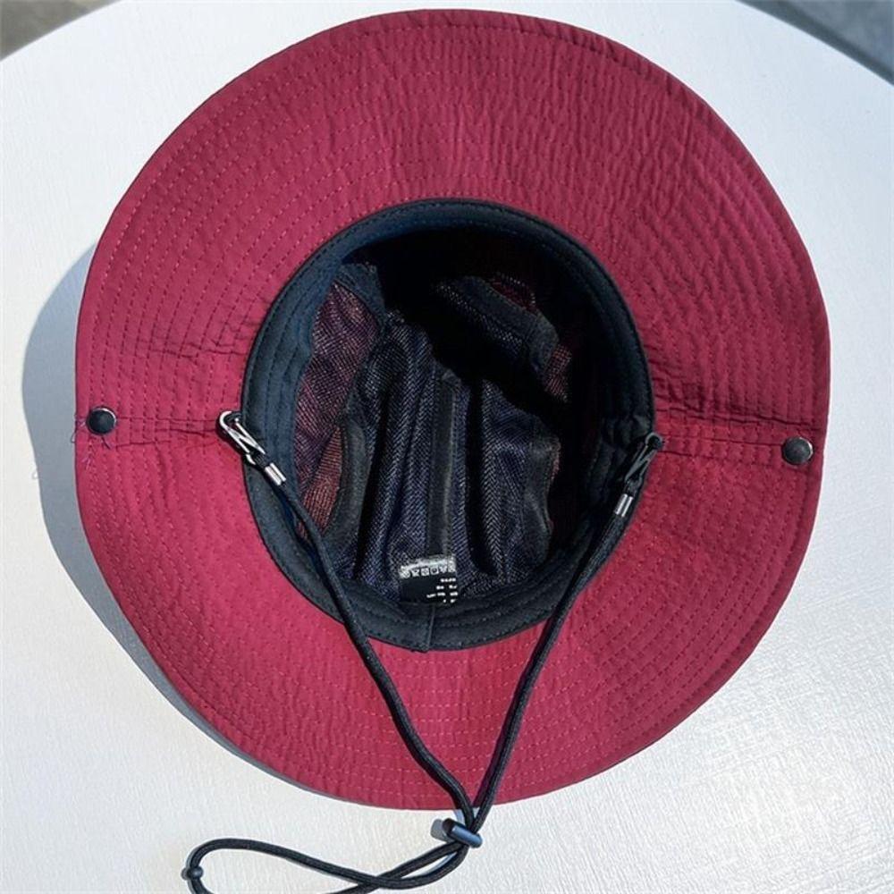 Sunscreen Hat Breathable Quick Drying UV Protection Hiking Bucket Hat UPF50+ Waterproof Adjustable Mountaineering Camping Visor