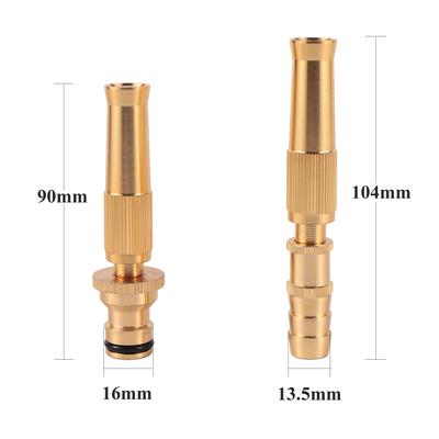 Adjustable High Pressure Squirt Water Gun Aluminum Alloy Spray Nozzle Spray Sprinkler High Pressure Direct Spray Garden Hose