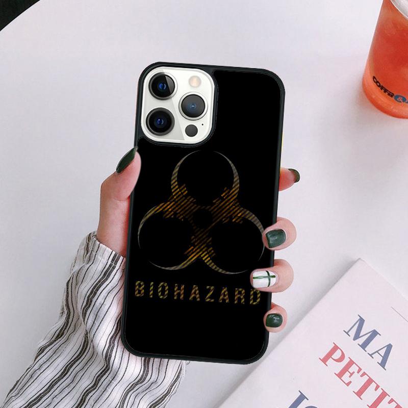 

Biohazard Symbol Phone Case For iPhone 17 Air 14 13 12 16Pro Max 15 Plus Max Cover Shell coque iPhone 15plus
