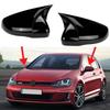 2 st Bilspegelkåpor Sidor Backspegelkåpa För VW Volkswagen Golf 6 MK6 GTI GTD 2009-2013 ABS Biltillbehör