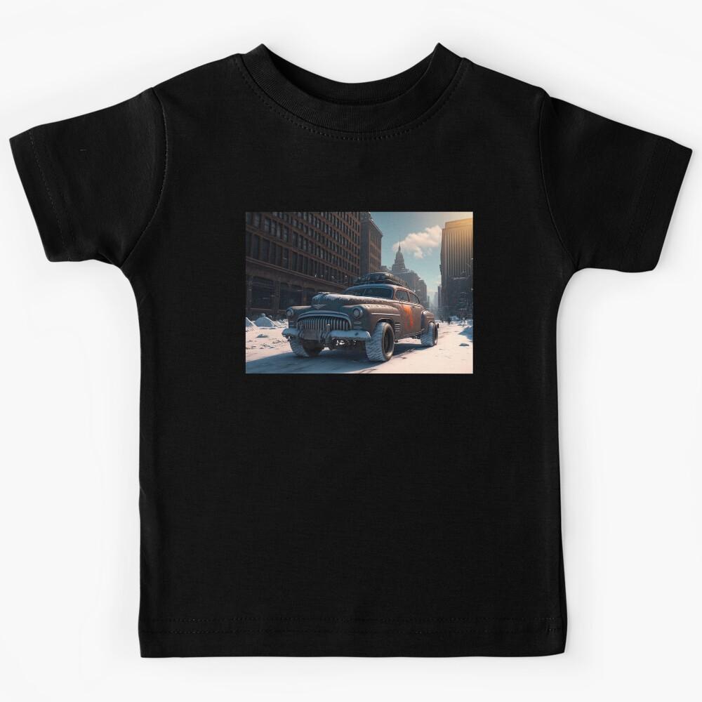 Winter Hot Rod: Snow and Steel #17, a perfect gift for all American Hot Rod fans Kids T-Shirt 130