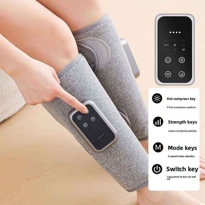 Massageador de Panturrilha Onda de Ar Elétrico Pressão de Ar Instrumento de Dragagem Massageador de Pernas Multifuncional Compressão Quente de Temperatura Constante Instrumento de Beleza para Pernas