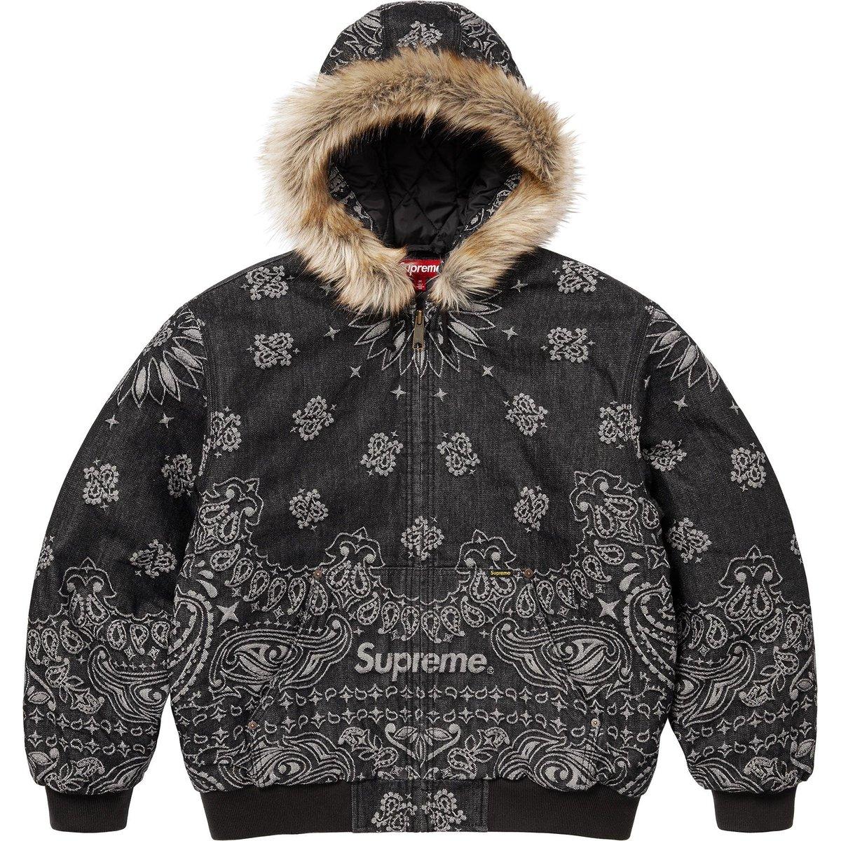 Supreme bandana-jacquard denim jacket SUP-SS25-052 M