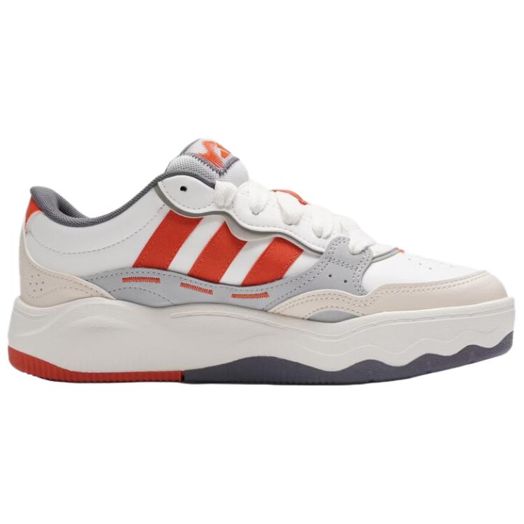adidas Lite Shuffle Comfortable Trendy Low-Top Skate Shoes Unisex Sneakers White Red KH9027