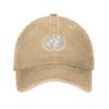 United Nations Washed Baseball Cap  Trendy Sun Trucker Hat Summer Couple Women Running Hippie Baseball Caps