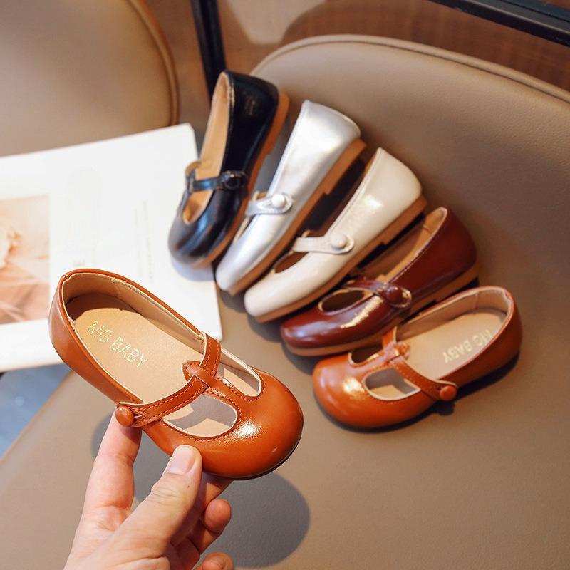 Zapatos de Cuero sin Cordones para Niña de Nuevo Estilo, Modernos y Versátiles, Zapatos de Vestir