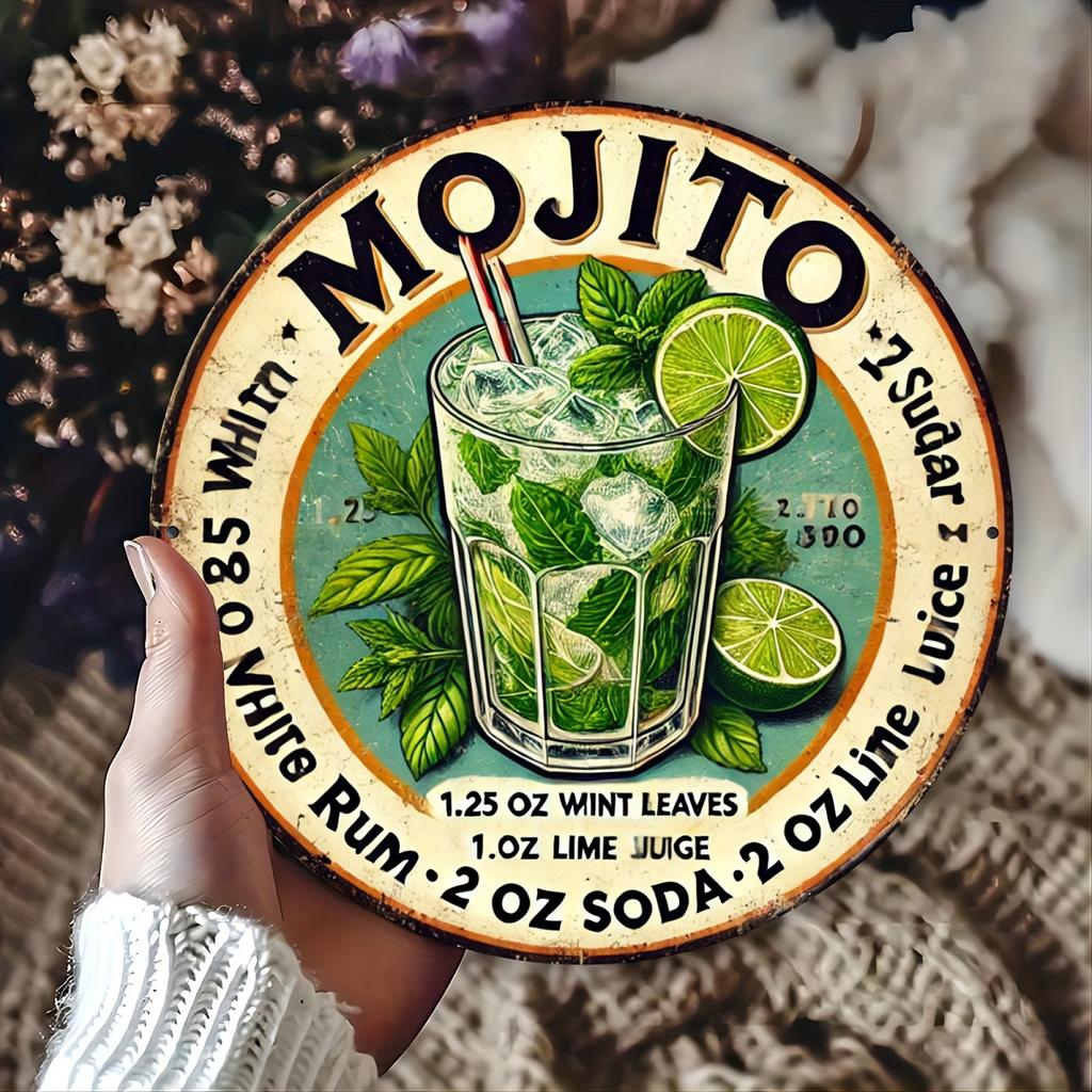 Vintage Havana Mojito Sign Vintage Havana Mojito Recipe Metal Sign pc x Aluminum Wall Decor for Home Kitchen Bar