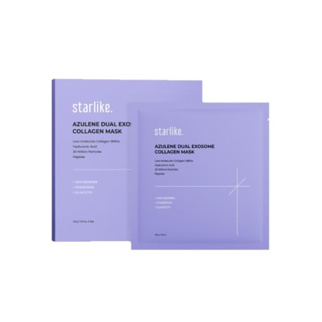 starlike - Набор масок с азуленом, двойными экзосомами и коллагеном 40g x 5 sheets