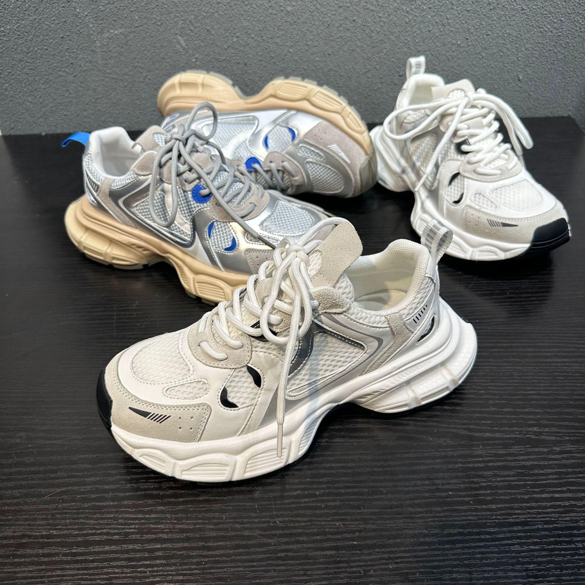 

Daddy Shoes Women s Summer New Mesh Breathable Sports Shoes Casual Versatile Thick Bottom Increased Leather Women s Shoes