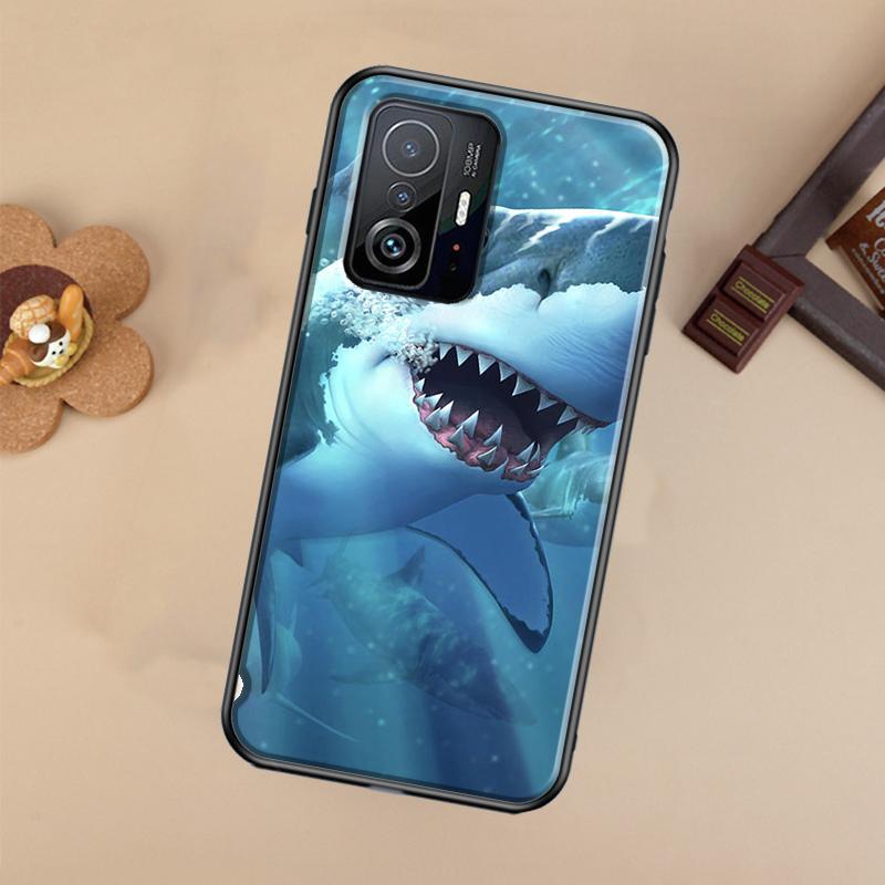 Ferocious Shark Animal Case For Xiaomi POCO X7 X6 X5 X3 Pro F3 F5 F6 M6 Pro 13 14 Ultra 11T 12T 13T 14T Pro Cover