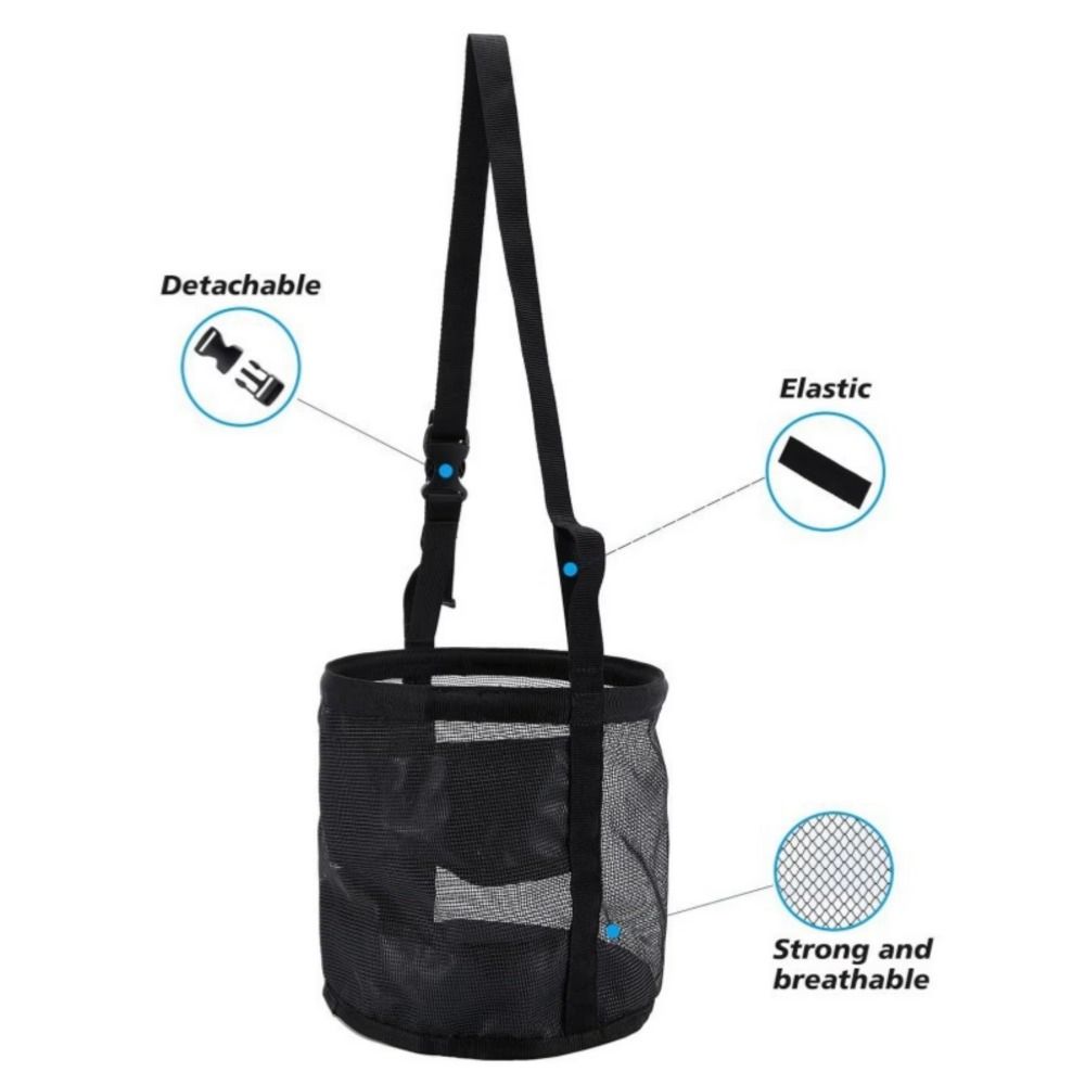 Leak-Proof Horse Feeding Bag Adjustable Mouth Dry Grass Bag Portable Horse Feed Bag  Training