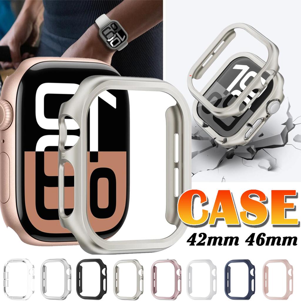 Hult PC-deksel for Apple Watch 10 46mm 42mm Skjermbeskyttende ramme Hard støtfanger skall Tilbehør for IWatch Serie 10 Deksel
