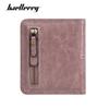 Baellerry Women's Fashion Short Wallet - Multi-Card Slot, Two-Fold, Zipper Coin Purse