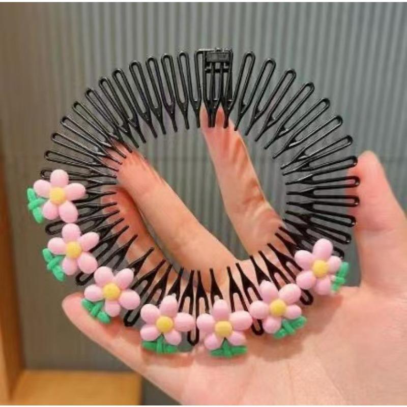 1Pcs Children Y2k Star Colorful Hair Comb Broken Headband Hair Clips Bunny Heart Cute Headdress Princess Girls Hair Accessories