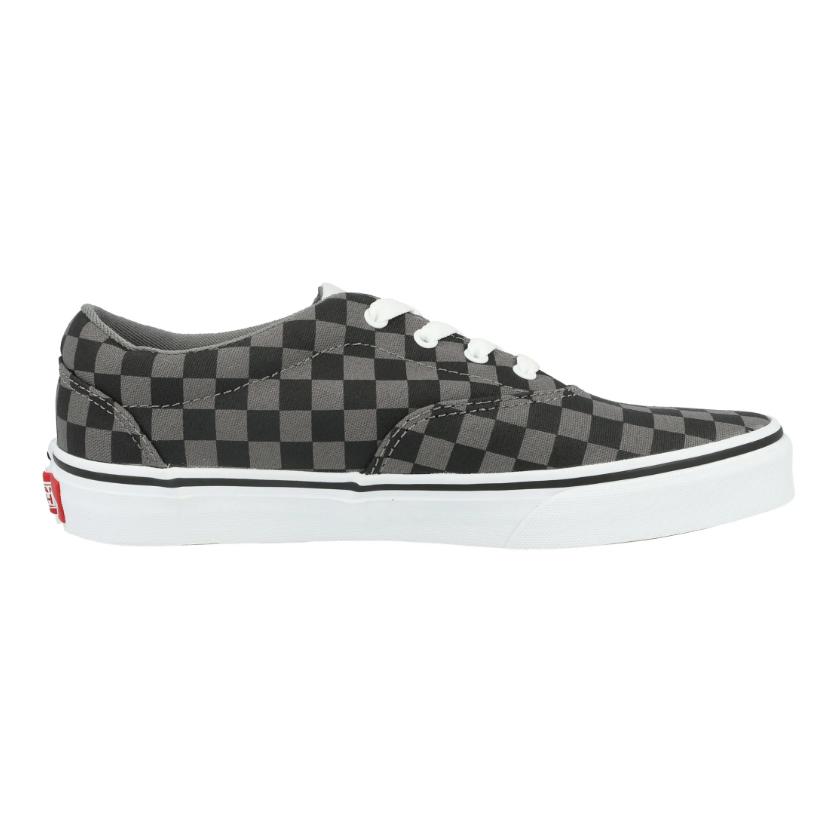 Vans Active Canvas Low Top Kids Skate Shoes Black Gray Checkerboard Kids Sneakers VN0A3MWACOC