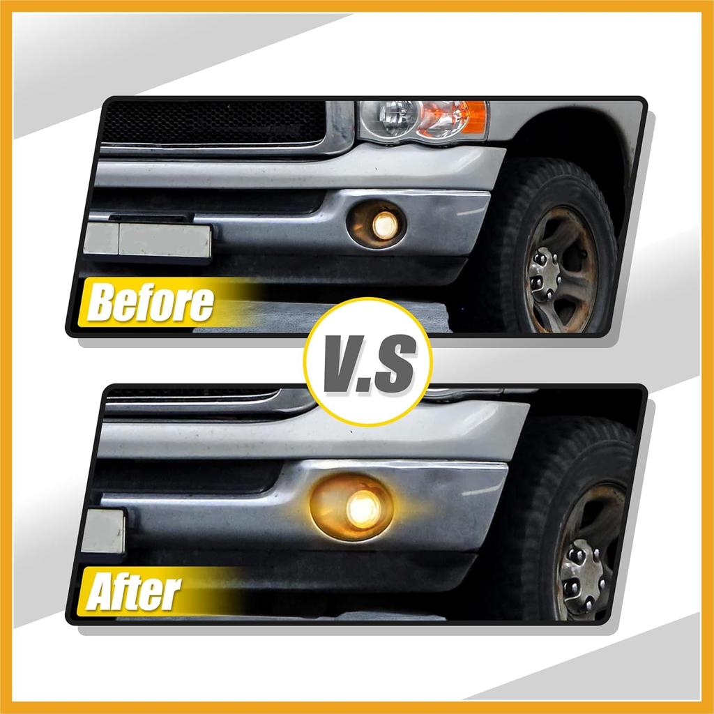 Fog Light Wiring Harness Kit 56045501AC for Dodge for Ram 1500 2500 3500 4500 5500 Truck 2002-2008 Left Right Side Replacement