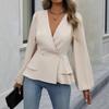 Spring And Autumn New Women Fashion Suit Jacket Elegant Slim-Fit Waist-Cinching Blouse