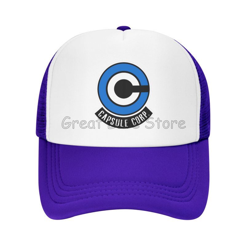 Capsule Corp Mesh Baseball Caps Unisex Hip-Hop Trucker Hat Anime DBZ Dad Hat Adjustable Racing Cap Summer Trucker Snapback Hats