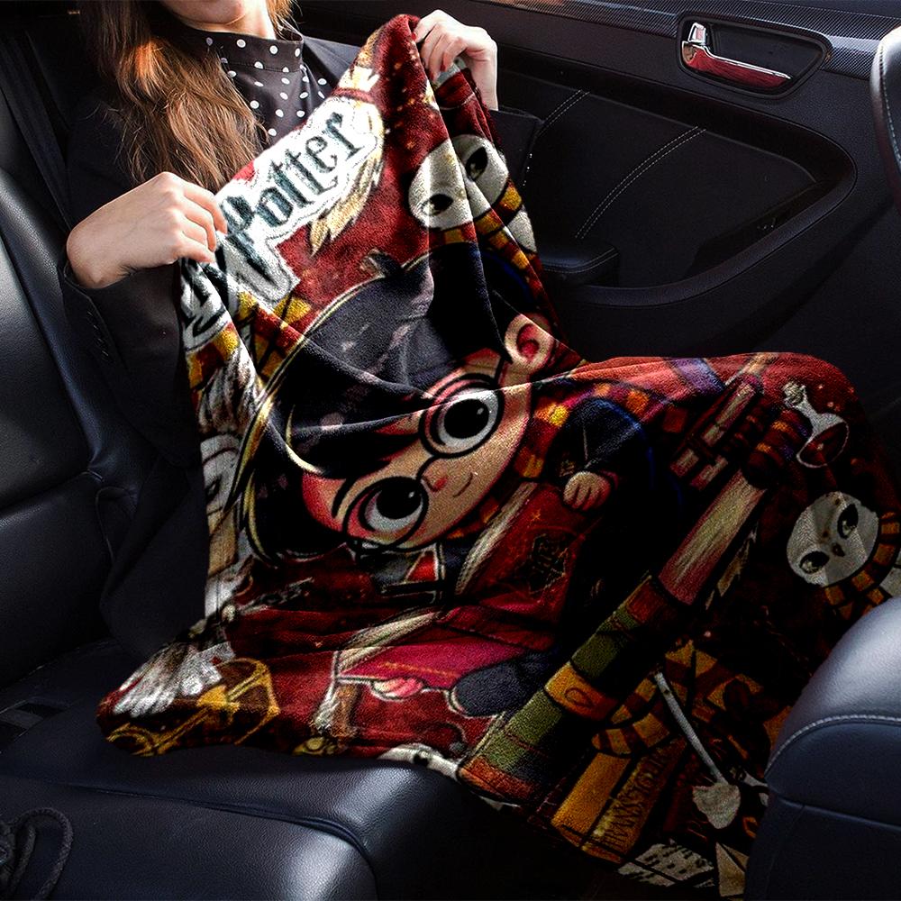 Harry Potter Theme Printed Blanket - Perfect for Couch, Bed, Travel & Outdoor Use | Machine Washable, Cozy & Durable.