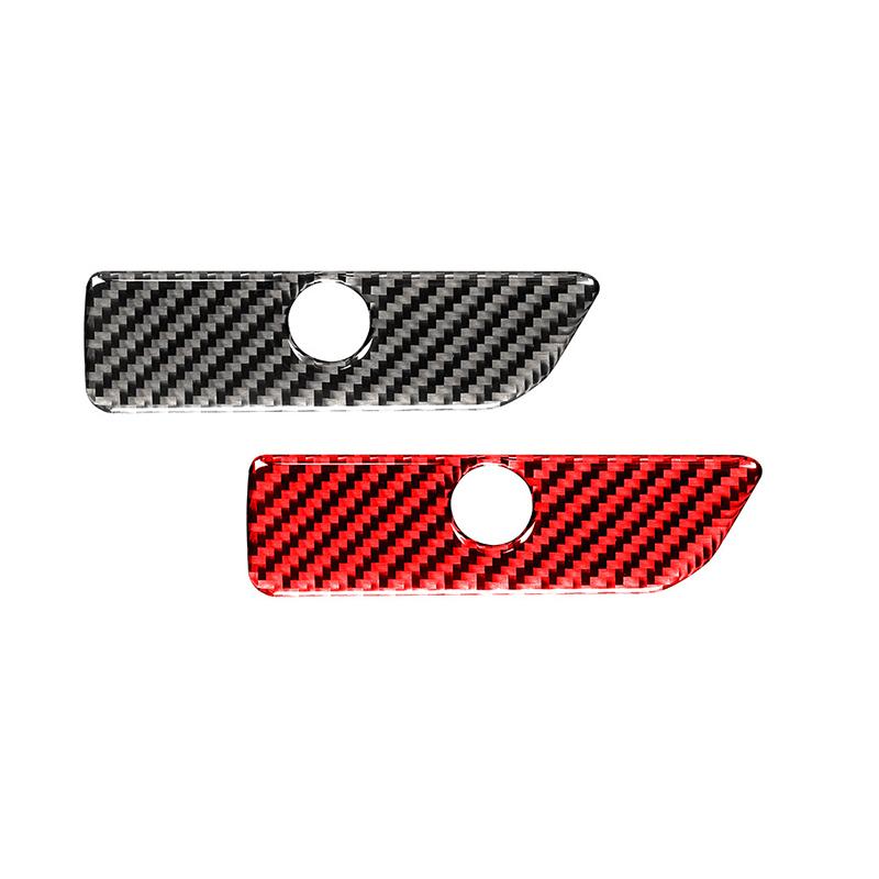 For Ford Explorer Carbon Fiber Automotive Interior Co-Pilot Storage Box Pull Handle Button Panel Modification Decoration Sticker